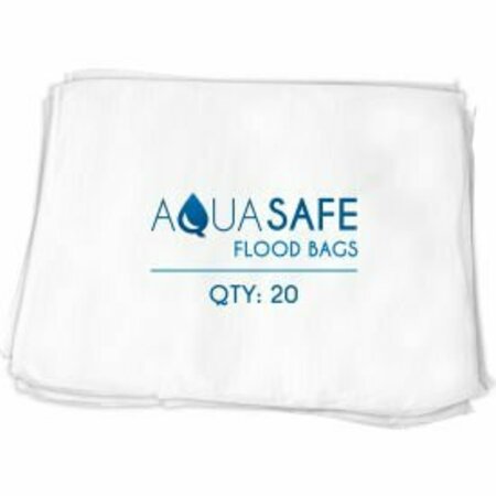 MBZ INDUSTRIAL AquaSafe Liquid Absorbing Sandless Sandbag, 22inL x 16inW x 1inH, Pack of 20 AS20-FB